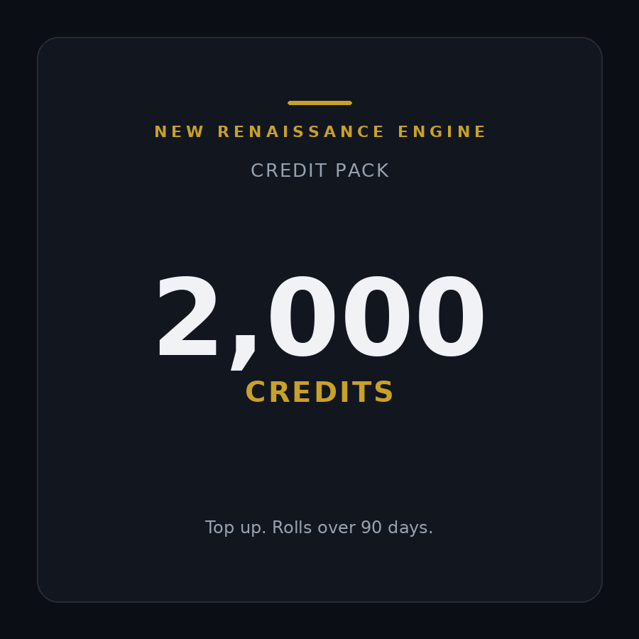 Credit Pack — 2,000 Credits (Best Value)