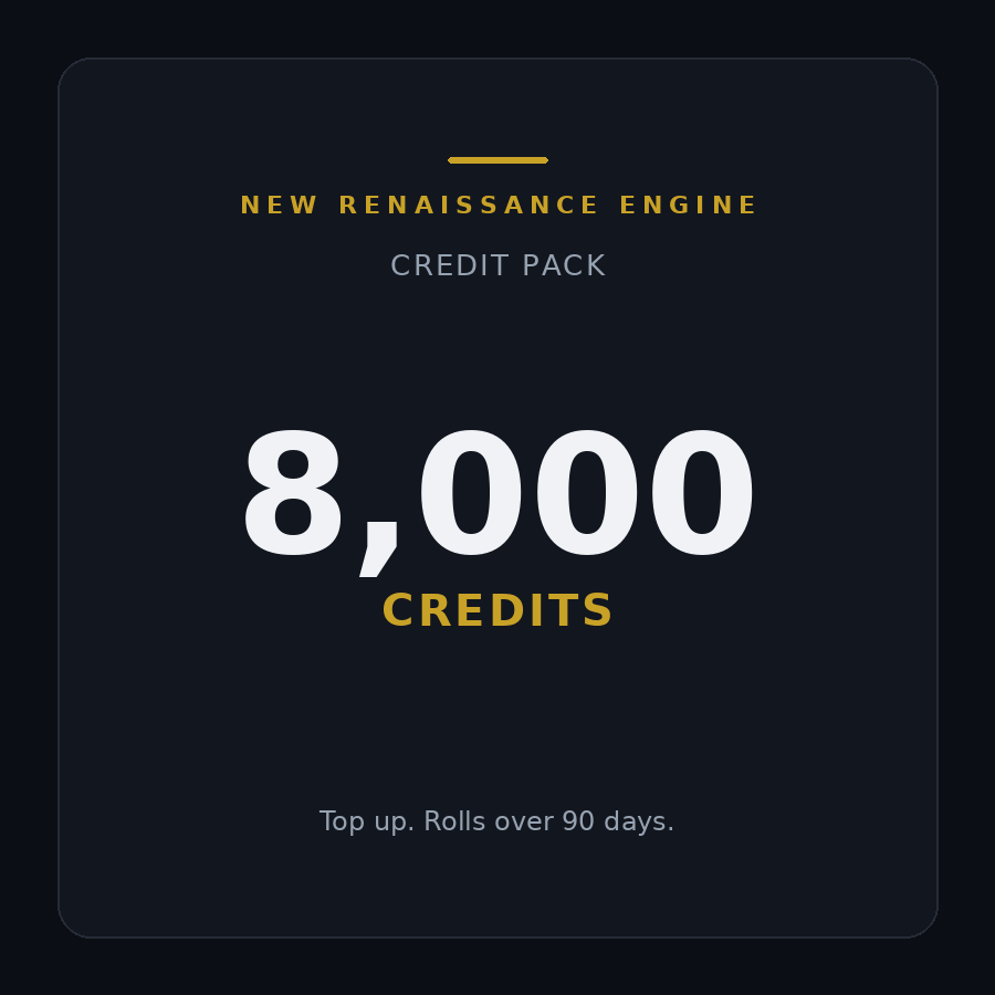 Credit Pack — 8,000 Credits (Pro)