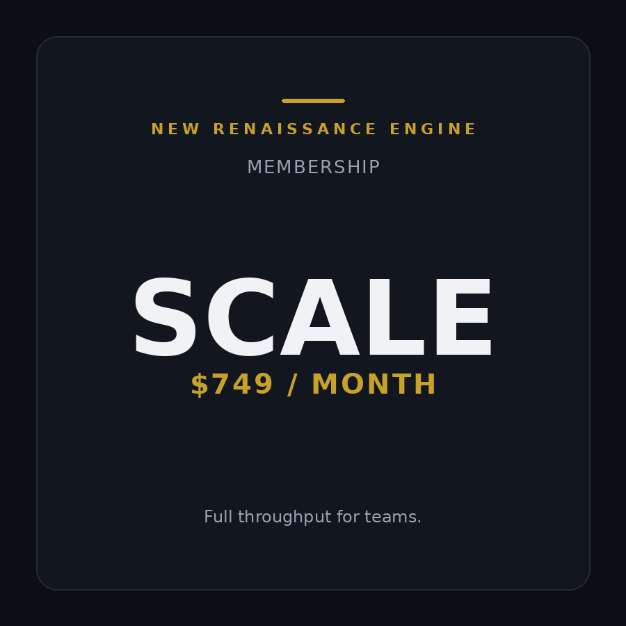 NRE Membership — Scale